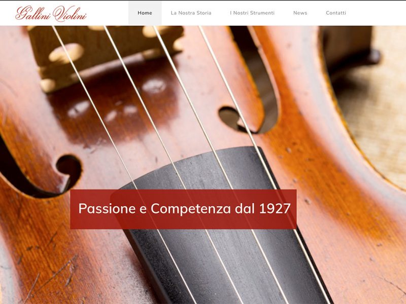Online il nuovo sito Gallini Violini